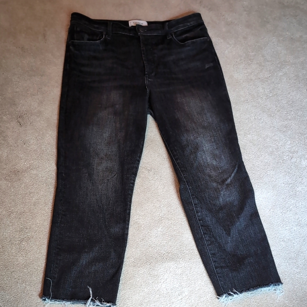 Evereve Ever Straight Distressed Denim Jeans